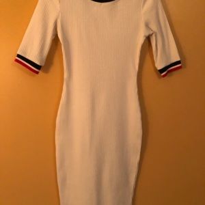 Women SHEIN Bodycon Sweater Dress Size XS With Red Black Line